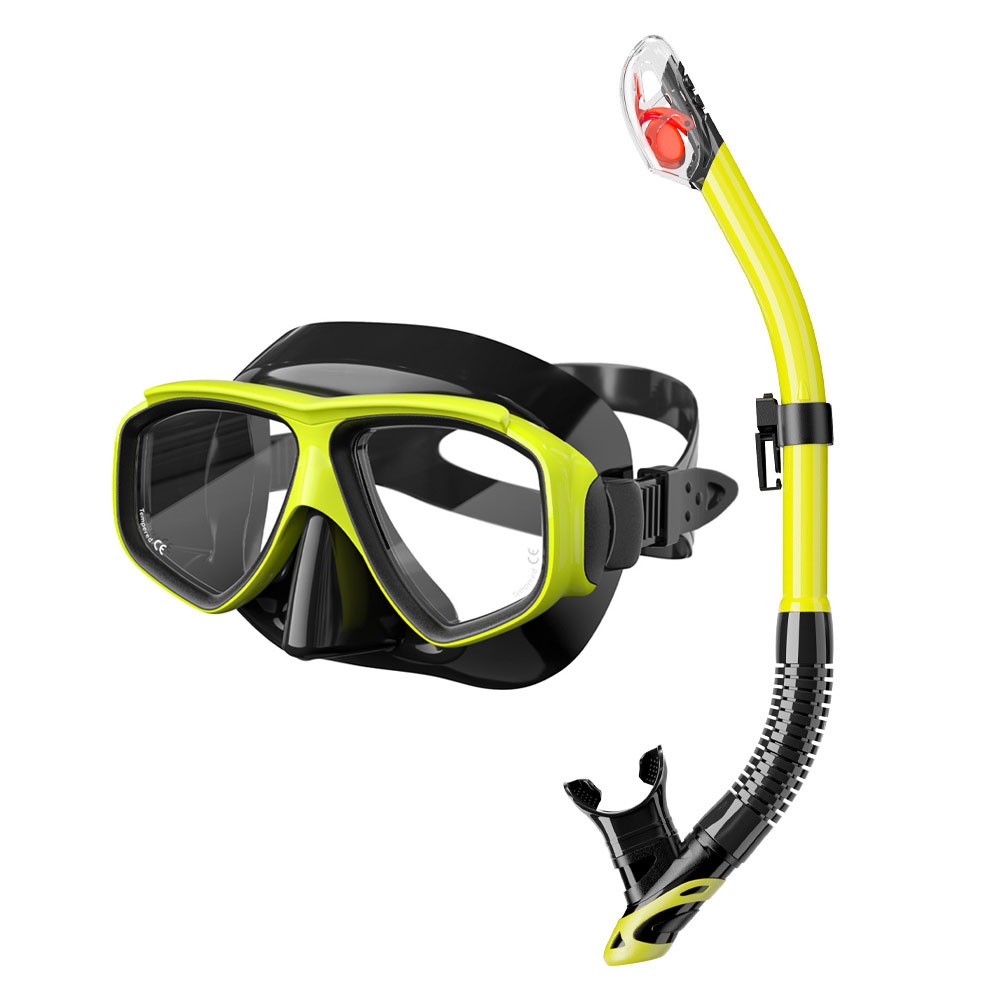 Freediving Mask Set - JSJM Professioneel zwemmen Duikmasker Waterdichte siliconen