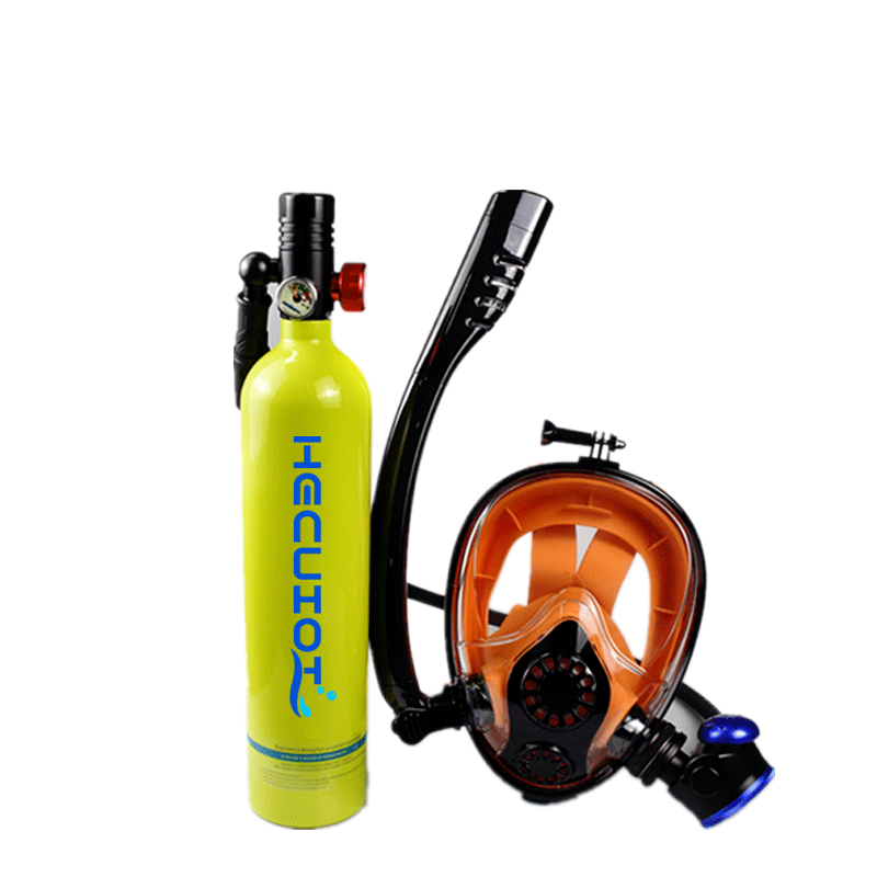Freediving Mask Set - Mini 1L Duiktankset, Duiktank Mini Duikcilinder