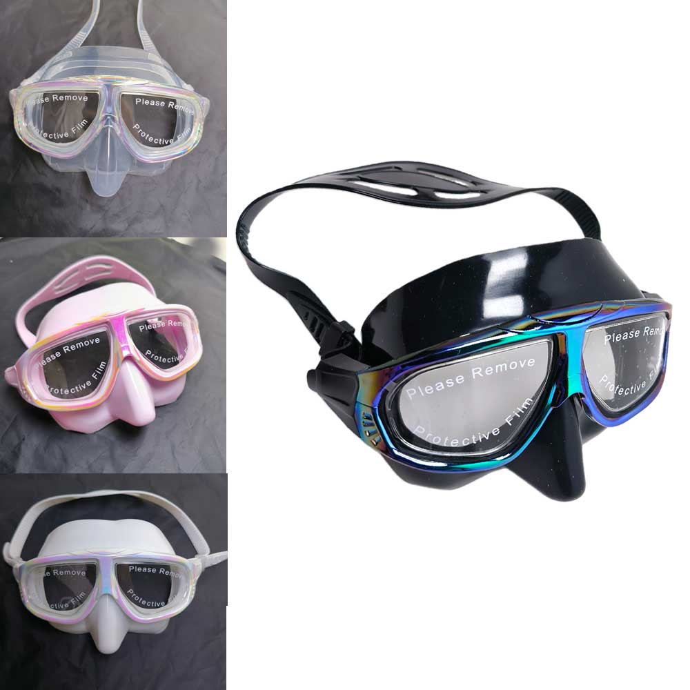 Freediving Mask Set - Iriserende unisex freediving-masker met laag volume,