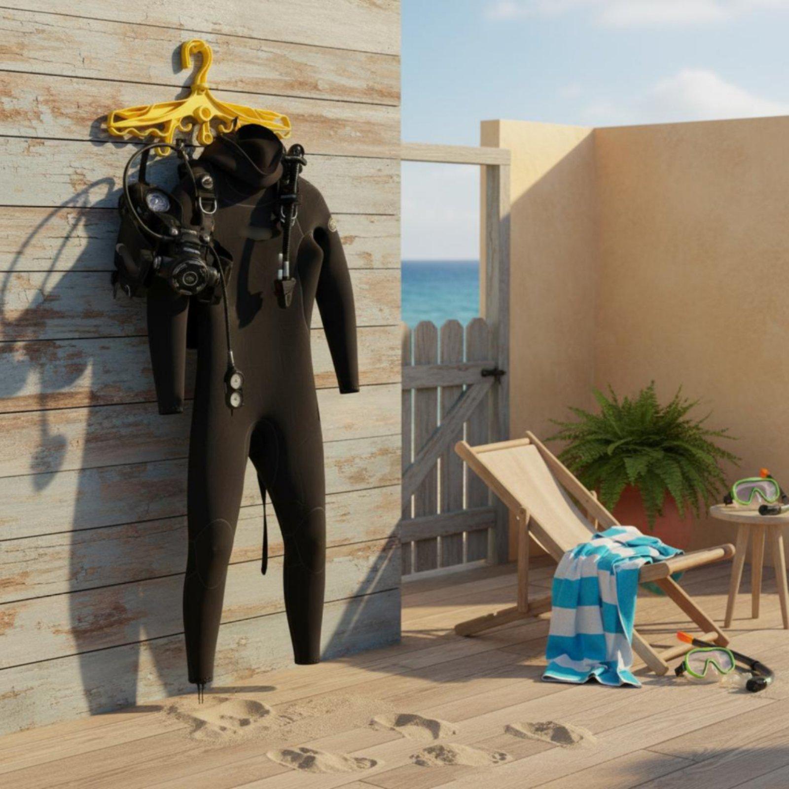 Aquatic Sports And Scuba - Plastic duikhanger met acht haken, droogrek