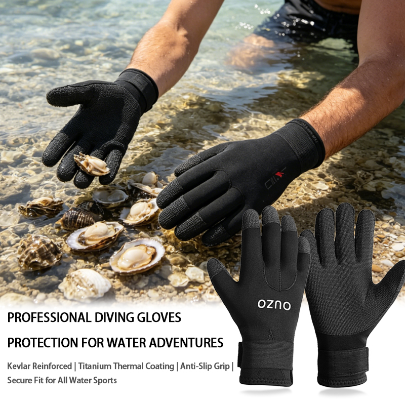 Wetsuit 3Mm Neoprene - 3mm CR Titanium gecoate duikhandschoenen, snijbestendig,
