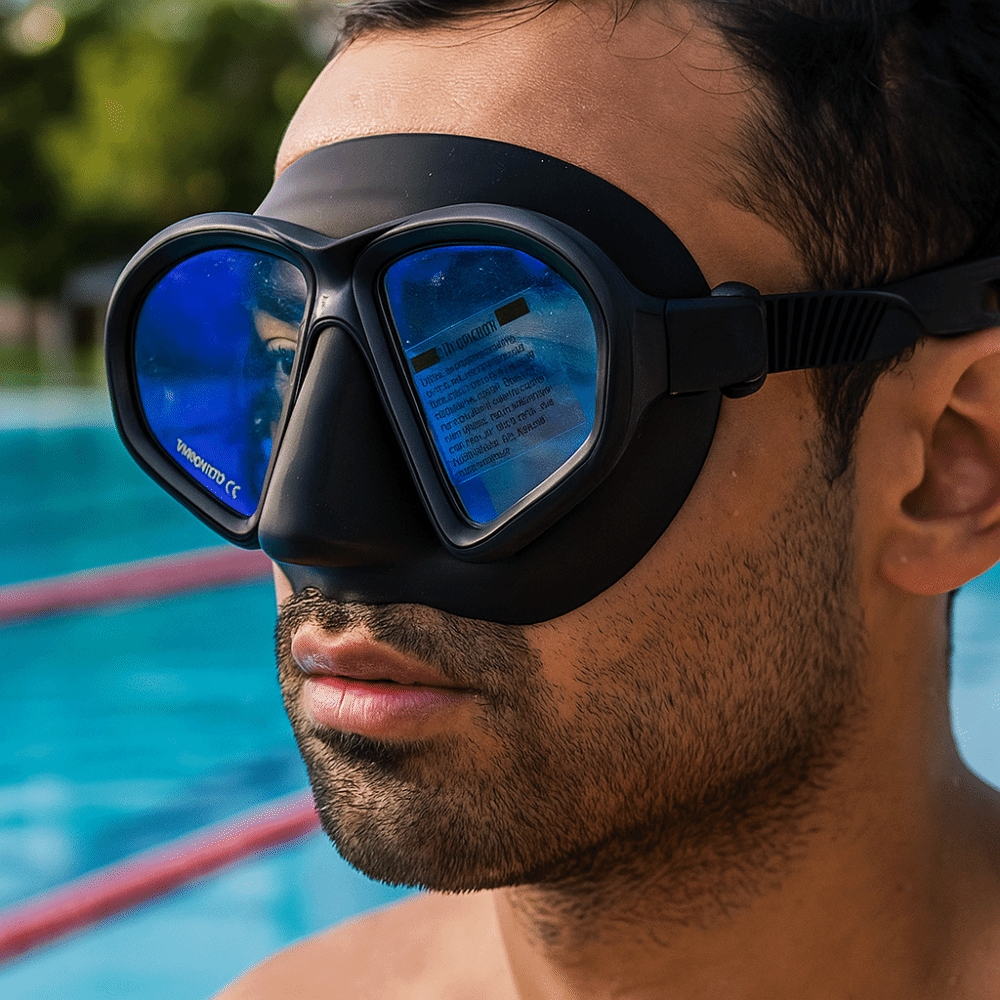 Freediving Mask Set - Duikmasker van gehard glas, opvouwbare snorkel,