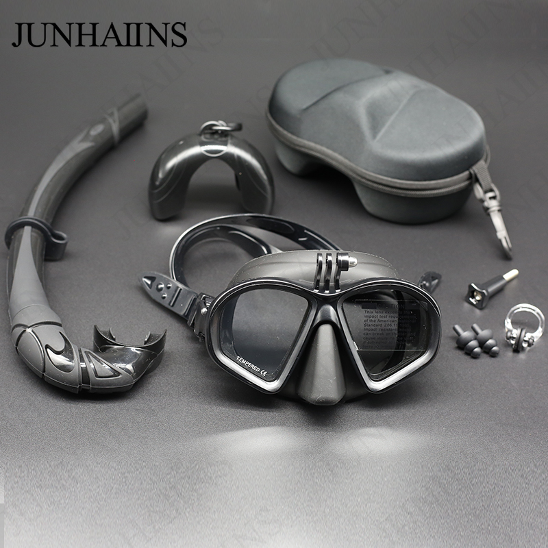 Freediving Mask Set - Duikmasker met laag volume, gehard glas,