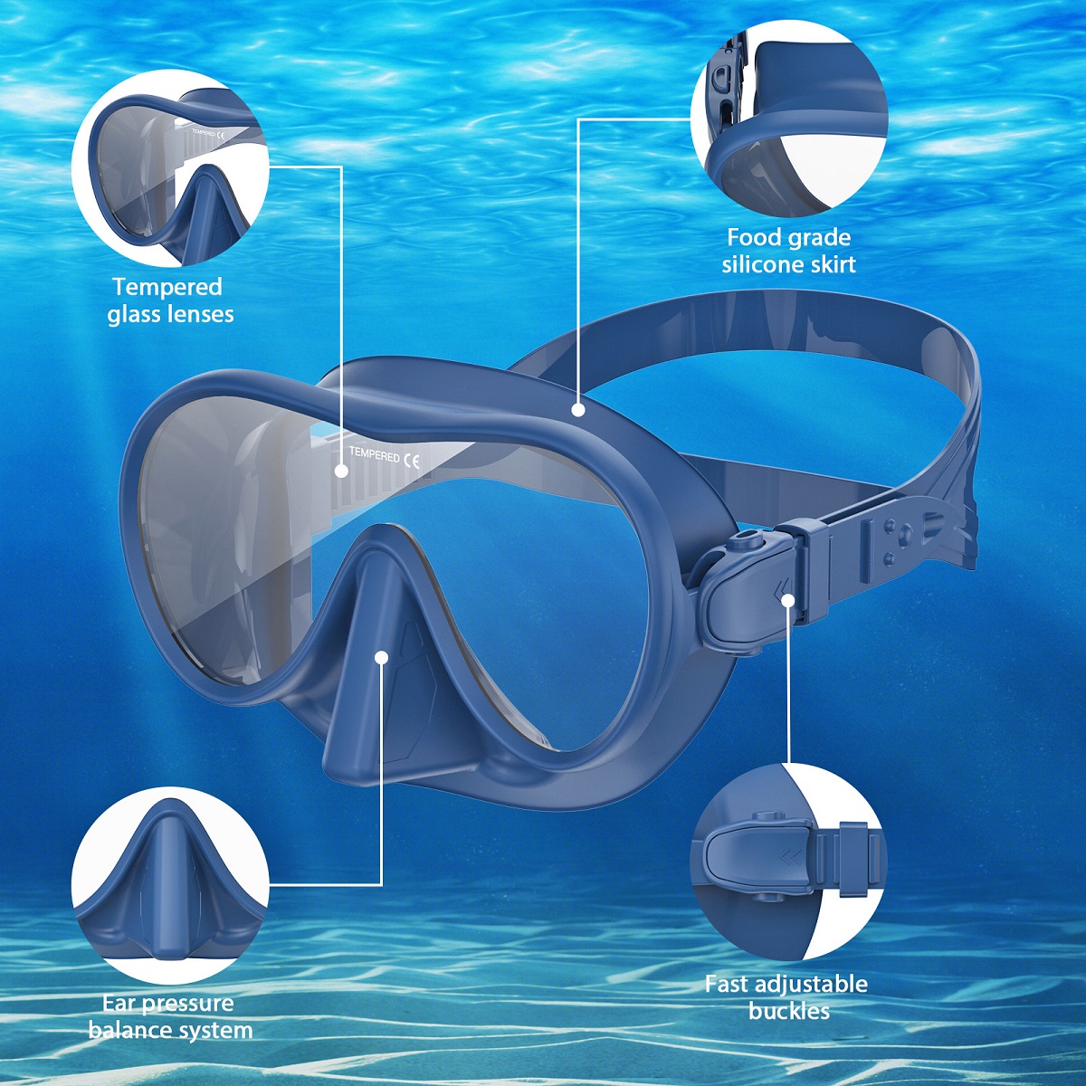 Frameloos duikmasker Verstelba - Freediving Mask Set recensie en prijs